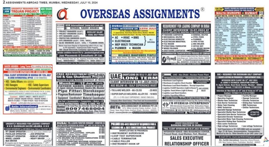 Assignment Abroad Times PDF Today 15th January 2025